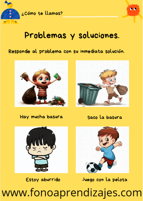 forma diferente de incrementar el vocabulario por medio de problemas y soluciones